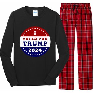 I Voted For President Trump In 2024 Inauguration Day 2025 Long Sleeve Pajama Set