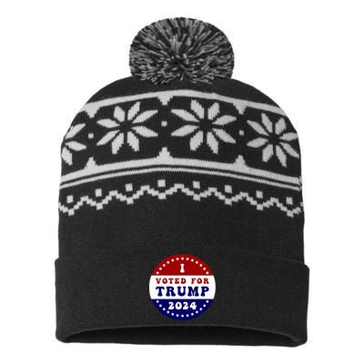 I Voted For President Trump In 2024 Inauguration Day 2025 USA-Made Snowflake Beanie