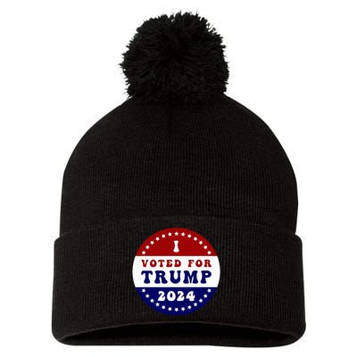 I Voted For President Trump In 2024 Inauguration Day 2025 Pom Pom 12in Knit Beanie