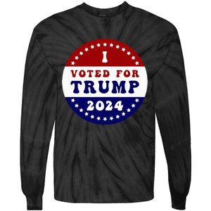 I Voted For President Trump In 2024 Inauguration Day 2025 Tie-Dye Long Sleeve Shirt