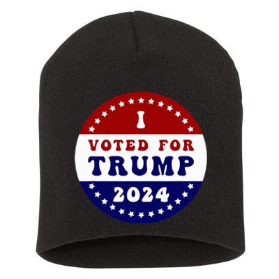 I Voted For President Trump In 2024 Inauguration Day 2025 Short Acrylic Beanie