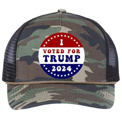 I Voted For President Trump In 2024 Inauguration Day 2025 Retro Rope Trucker Hat Cap