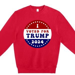 I Voted For President Trump In 2024 Inauguration Day 2025 Premium Crewneck Sweatshirt