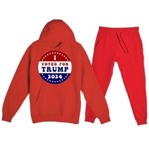 I Voted For President Trump In 2024 Inauguration Day 2025 Premium Hooded Sweatsuit Set