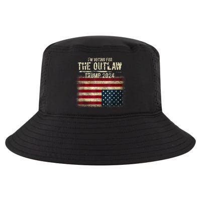 IM Voting For The Outlaw Trump 2024 Upsidedown Flag Cool Comfort Performance Bucket Hat