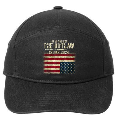 IM Voting For The Outlaw Trump 2024 Upsidedown Flag 7-Panel Snapback Hat