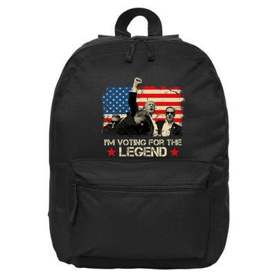 IM Voting For The Legend Trump American Flag Pennsylvania 16 in Basic Backpack