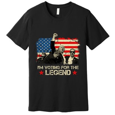 IM Voting For The Legend Trump American Flag Pennsylvania Premium T-Shirt