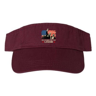 IM Voting For The Legend Trump American Flag Pennsylvania Visor