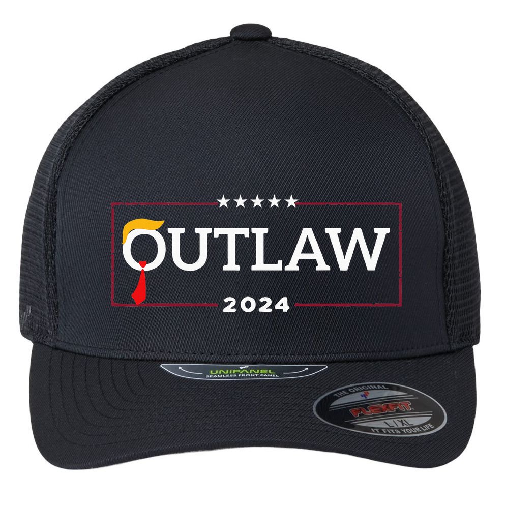 IM Voting For The Outlaw The Convicted Felon Funny Flexfit Unipanel Trucker Cap