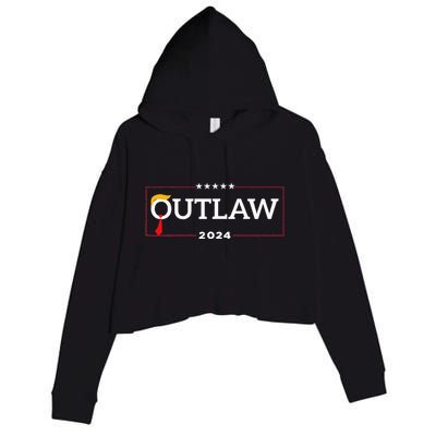 IM Voting For The Outlaw The Convicted Felon Funny Crop Fleece Hoodie