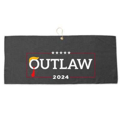 IM Voting For The Outlaw The Convicted Felon Funny Large Microfiber Waffle Golf Towel