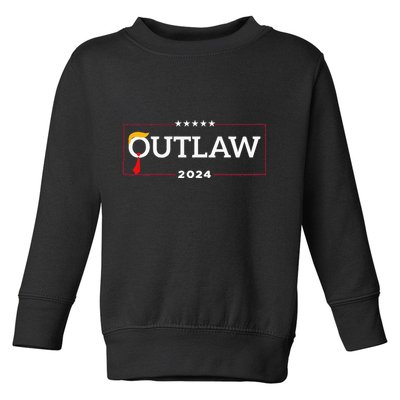 IM Voting For The Outlaw The Convicted Felon Funny Toddler Sweatshirt