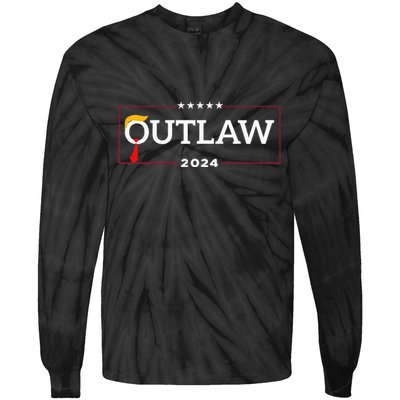 IM Voting For The Outlaw The Convicted Felon Funny Tie-Dye Long Sleeve Shirt