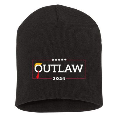 IM Voting For The Outlaw The Convicted Felon Funny Short Acrylic Beanie