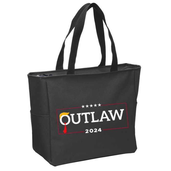 IM Voting For The Outlaw The Convicted Felon Funny Zip Tote Bag
