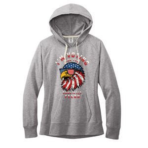 IM Voting For The Convicted Felon Funny Pro Trump 2024 Women's Fleece Hoodie