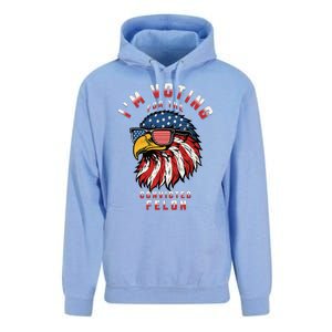 IM Voting For The Convicted Felon Funny Pro Trump 2024 Unisex Surf Hoodie