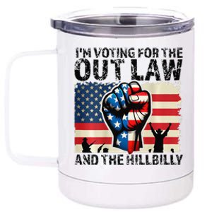 IM Voting For The Outlaw And The Hillbilly 12 oz Stainless Steel Tumbler Cup