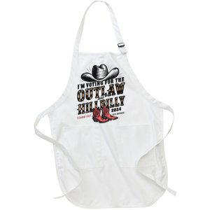 Im Voting For The Outlaw And The Hillbilly 2024 Retro Full-Length Apron With Pockets