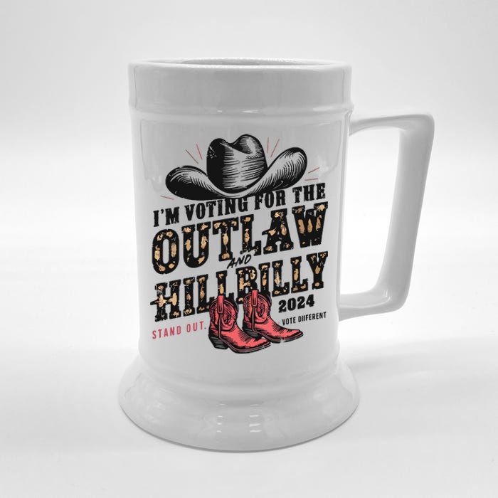 Im Voting For The Outlaw And The Hillbilly 2024 Retro Beer Stein