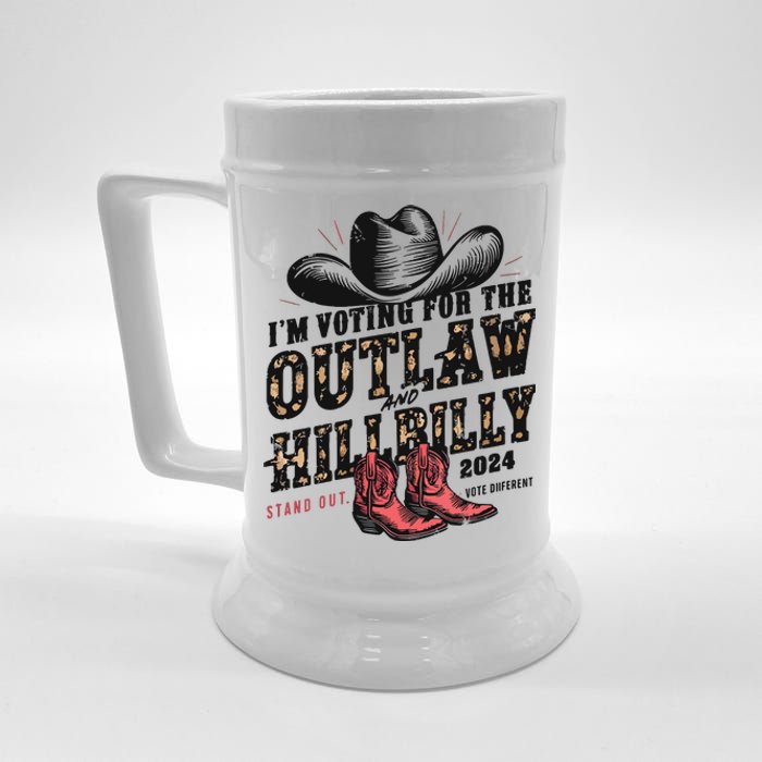 Im Voting For The Outlaw And The Hillbilly 2024 Retro Beer Stein