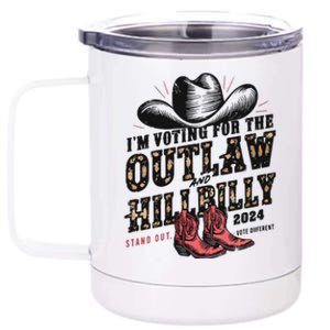 Im Voting For The Outlaw And The Hillbilly 2024 Retro 12 oz Stainless Steel Tumbler Cup