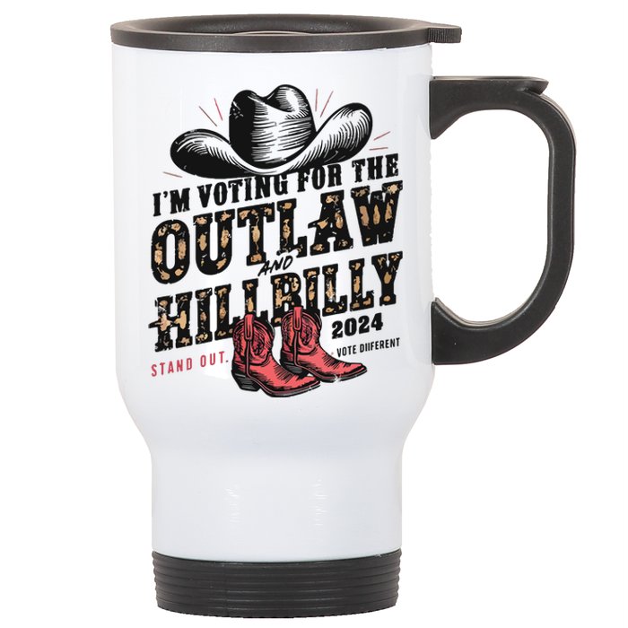 Im Voting For The Outlaw And The Hillbilly 2024 Retro Stainless Steel Travel Mug