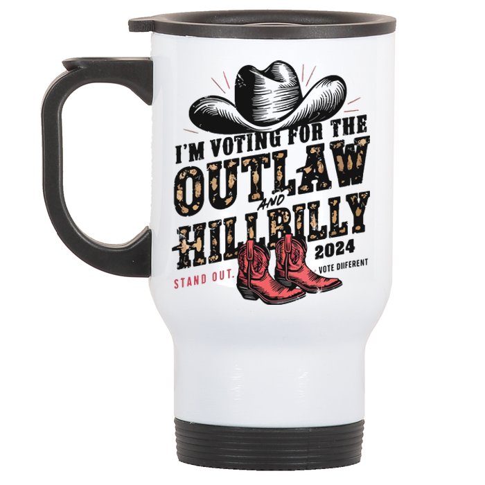 Im Voting For The Outlaw And The Hillbilly 2024 Retro Stainless Steel Travel Mug