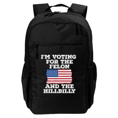 Im Voting For The Felon The Hillbilly 2024 Pro Trump Meme Backpack
