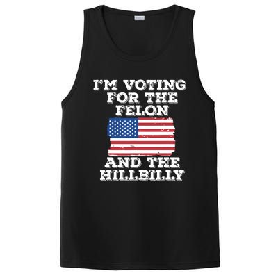 Im Voting For The Felon The Hillbilly 2024 Pro Trump Meme PosiCharge Competitor Tank