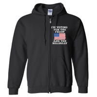 Im Voting For The Felon The Hillbilly 2024 Pro Trump Meme Full Zip Hoodie