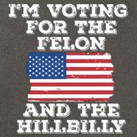 Im Voting For The Felon The Hillbilly 2024 Pro Trump Meme Cotton Canvas Backpack