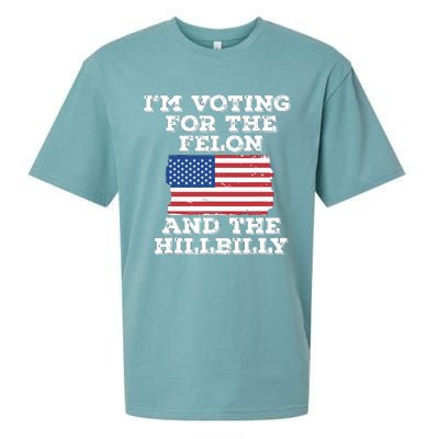 Im Voting For The Felon The Hillbilly 2024 Pro Trump Meme Sueded Cloud Jersey T-Shirt