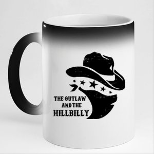 Im Voting For The Outlaw And The Hillbilly 2024 Cowboy 11oz Black Color Changing Mug