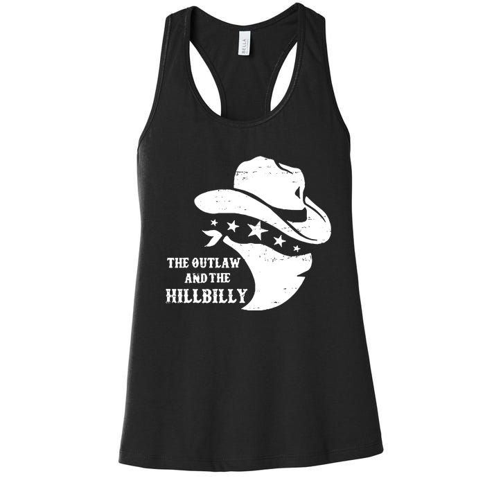 Im Voting For The Outlaw And The Hillbilly 2024 Cowboy Women's Racerback Tank