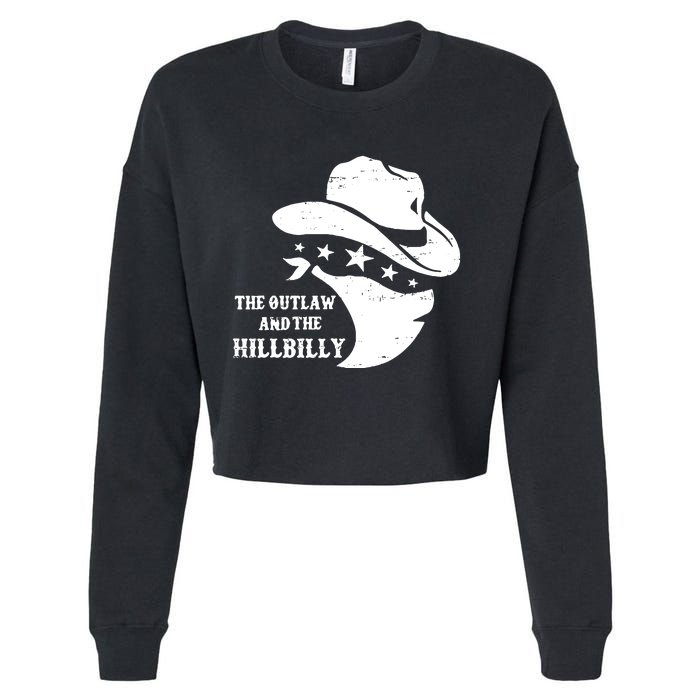 Im Voting For The Outlaw And The Hillbilly 2024 Cowboy Cropped Pullover Crew