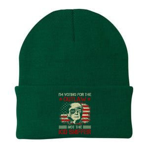 Im Voting For The Outlaw Not The Sniffer Trump 2024 Knit Cap Winter Beanie