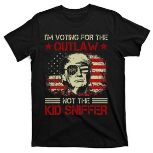 Im Voting For The Outlaw Not The Sniffer Trump 2024 T-Shirt