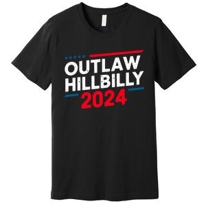 IM Voting For The Outlaw And The Hillbilly Trump Vance 2024 Support Premium T-Shirt