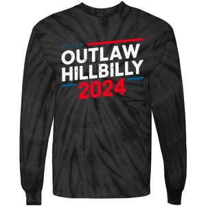 IM Voting For The Outlaw And The Hillbilly Trump Vance 2024 Support Tie-Dye Long Sleeve Shirt