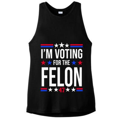 Im Voting For The Convicted Felon 47 Pro Trump Ladies PosiCharge Tri-Blend Wicking Tank