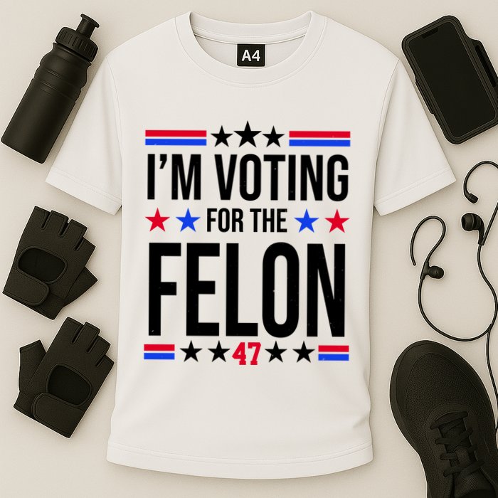 Im Voting For The Convicted Felon 47 Pro Trump Cooling Performance Crew T-Shirt