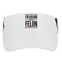 Im Voting For The Convicted Felon 47 Pro Trump Adult Drive Performance Visor