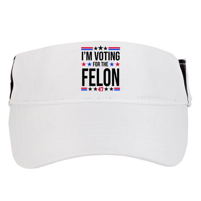 Im Voting For The Convicted Felon 47 Pro Trump Adult Drive Performance Visor