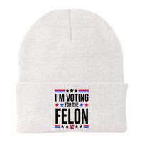 Im Voting For The Convicted Felon 47 Pro Trump Knit Cap Winter Beanie