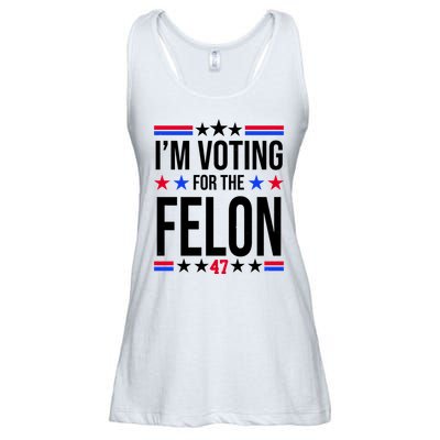 Im Voting For The Convicted Felon 47 Pro Trump Ladies Essential Flowy Tank