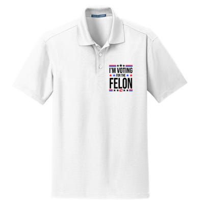 Im Voting For The Convicted Felon 47 Pro Trump Dry Zone Grid Polo