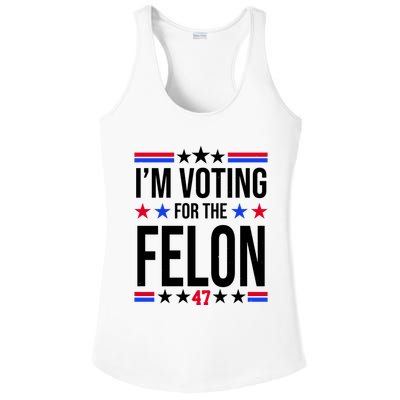 Im Voting For The Convicted Felon 47 Pro Trump Ladies PosiCharge Competitor Racerback Tank