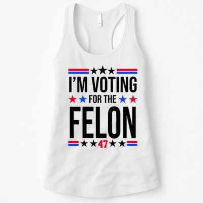 Im Voting For The Convicted Felon 47 Pro Trump Womens Tank Top